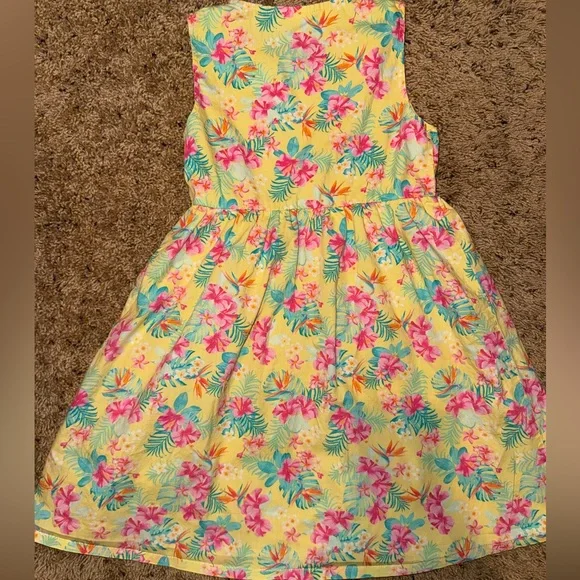 Penelope Mack Yellow Floral Button-Front Sundress 6X - Picture 5 of 5